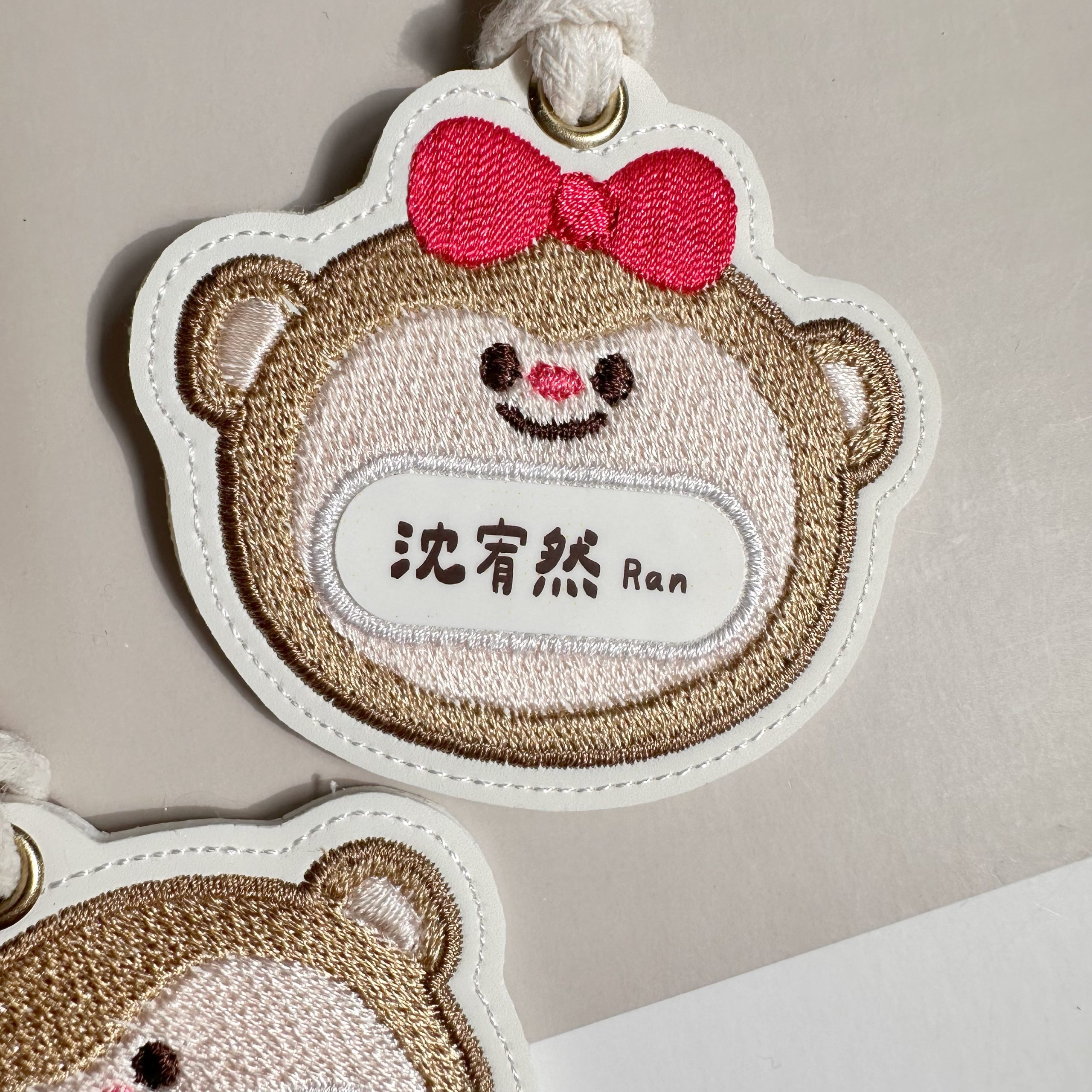 電繡姓名吊牌 / 猴寶寶 / 2色:圖片 2