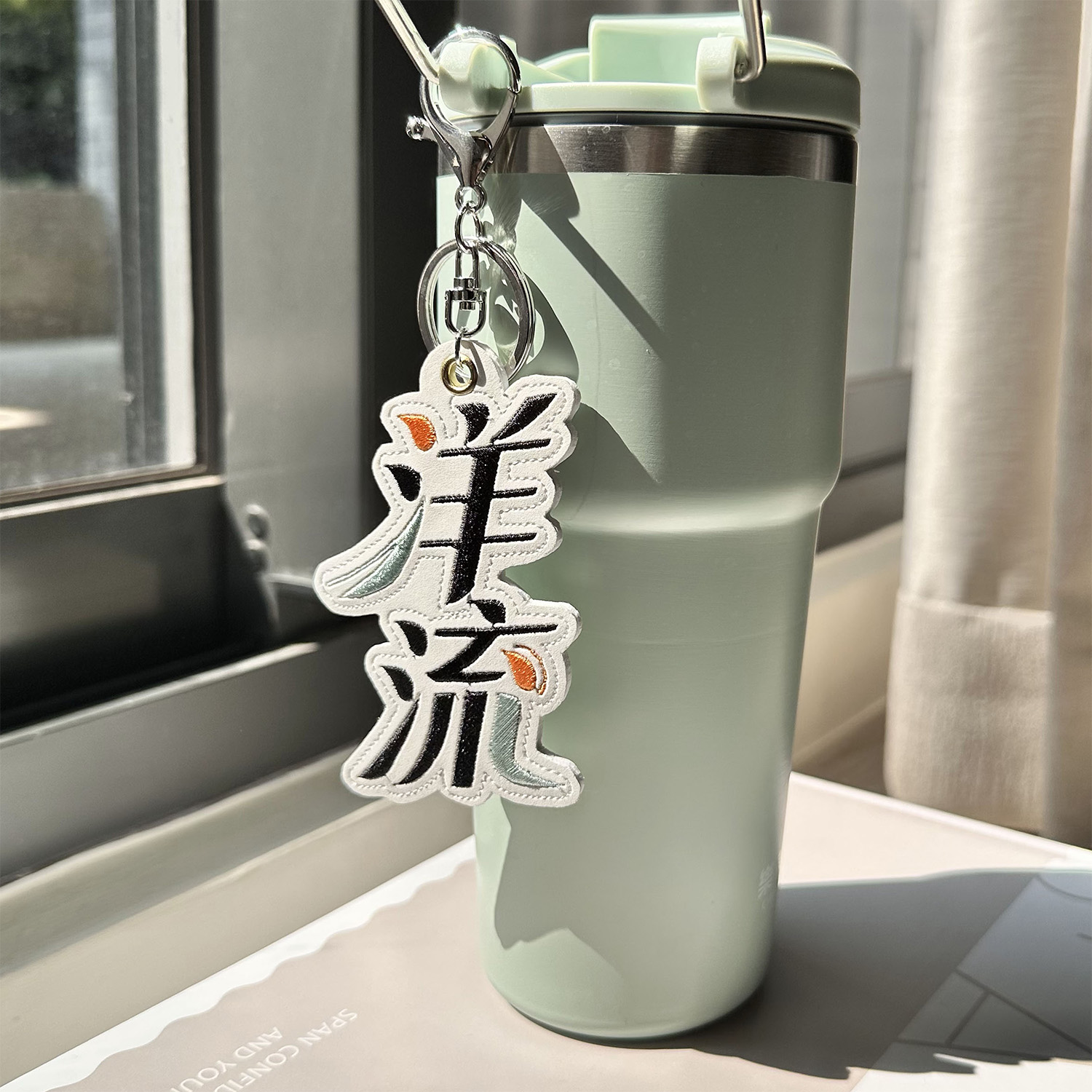 洋流 [直式.黑] 行李吊牌 / 鑰匙圈 (材料欠缺 暫不接單QQ)
